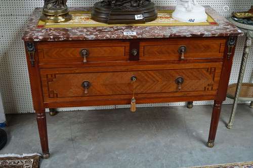 FRANSE COMMODE MET MARMEREN BLAD