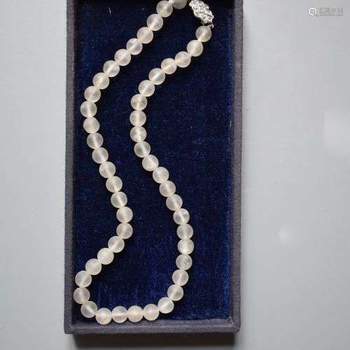 Rock Crystal Bead Necklace (49 beads)