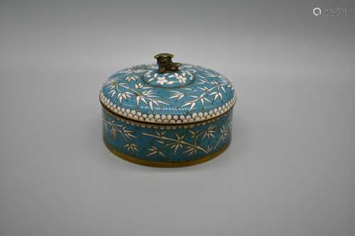 CHINESE Cloisonne Box and Cover with Mythical Beast top and ...