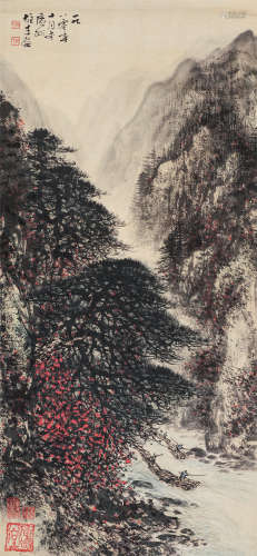 黎雄才（1910～2001） 山水 立轴 设色纸本