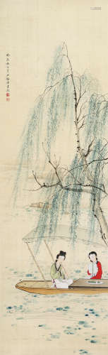 陈少梅（1909～1954） 人物 立轴 设色绢本
