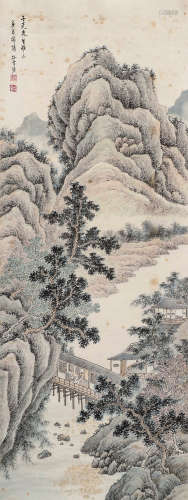 孙雪泥（1889～1965） 山水 立轴 设色纸本