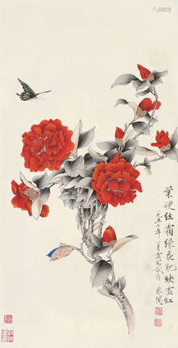 于非闇（1889～1959） 花卉 镜片 设色纸本