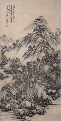吴徵（1878～1949） 山水 立轴 水墨纸本