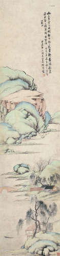 林纾（1852～1924） 山水人家 立轴 设色纸本