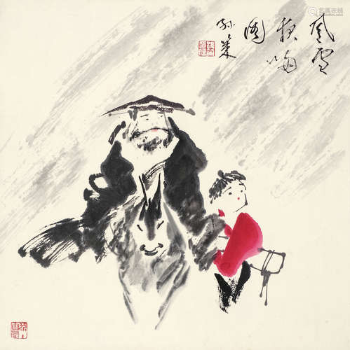 孙策（b.1982） 人物 镜片 设色纸本