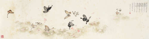 潘静淑（1892～1939） 彩蝶图 镜片 设色纸本