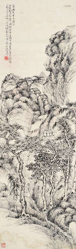 张伯英（1871～1949） 山水 镜片 设色纸本