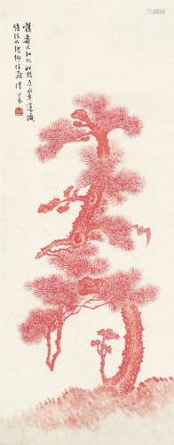 溥儒（1896～1963） 松 立轴 设色纸本