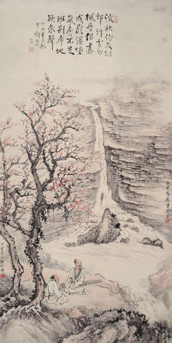 褚德彝（1871～1942） 山水 立轴 设色纸本