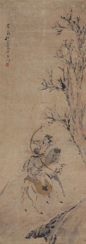 任薰（1835～1895） 人物 立轴 设色纸本