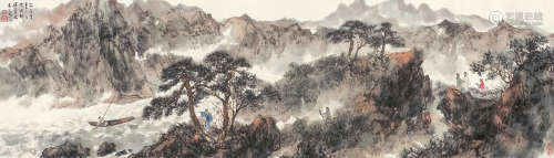 傅益瑶（b.1947） 山水 镜片 设色纸本