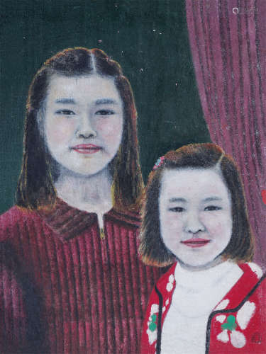 庞熏琴（1906～1985） 冬韵油画 镜框 布