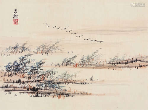 卢子枢（1900～1978） 山水 立轴 设色绢本