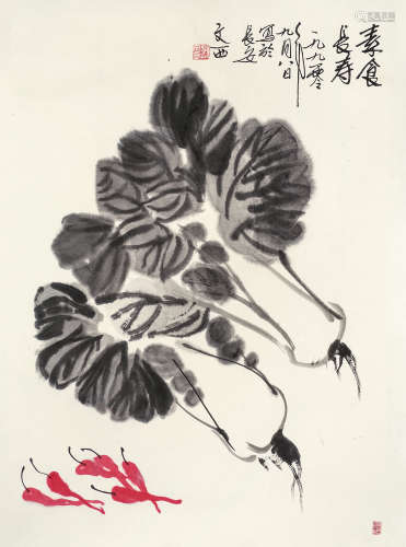 刘文西(1933-2019) 清白图 设色纸本 镜片