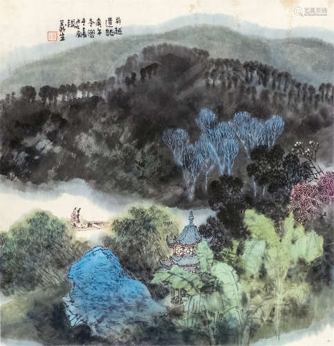 徐义生(b.1943) 吴越遗韵 设色纸本 立轴