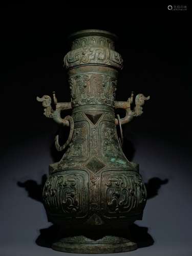 Western Zhou Kui dragon pattern beast 鋬 round pot