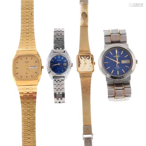 A group of four assorted bracelet watches, to include an exa...