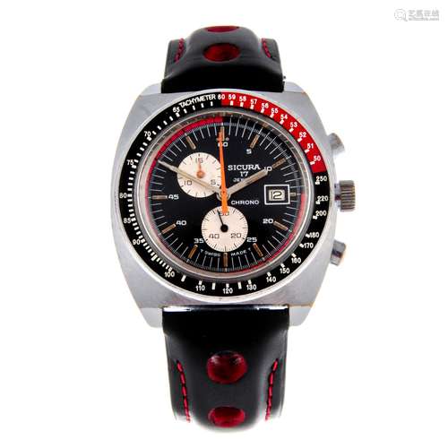 SICURA - a chronograph wrist watch.