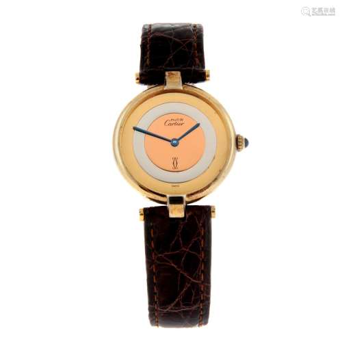 CARTIER - a Must de Cartier wrist watch.