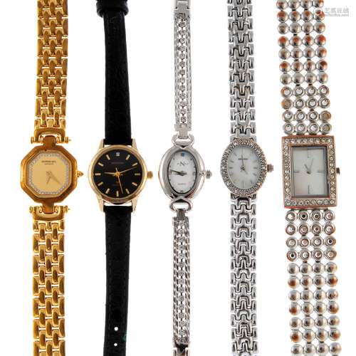 A group of five assorted watches, to include an example by R...