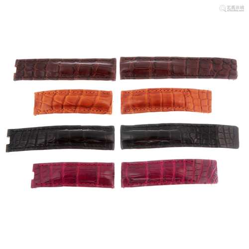 DE GRISOGONO - a group of assorted crocodile watch straps..