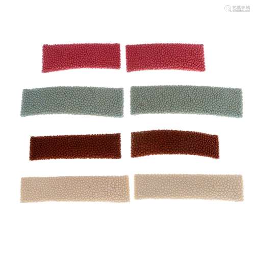 DE GRISOGONO - a group of assorted shark skin watch straps.