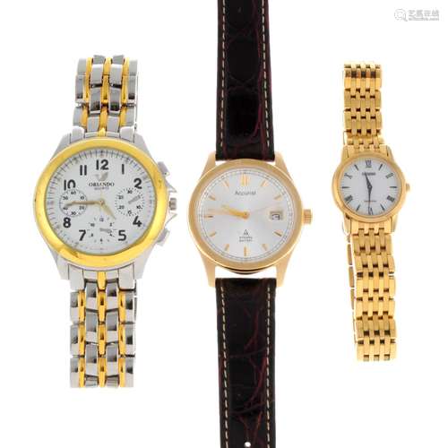 A group of ten assorted wrist watches, to include an example...