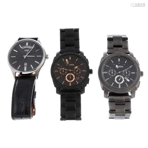 A group of five assorted watches, to include examples by Fos...