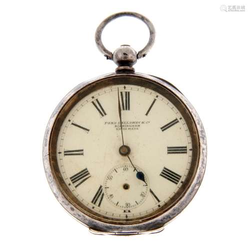 An open face pocket watch by F.