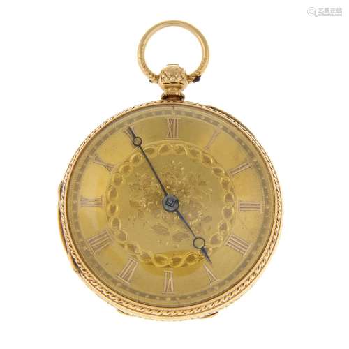 An open face pocket watch.