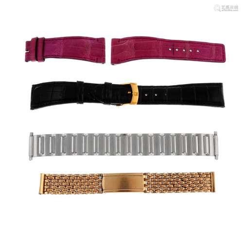 A bag of assorted watch straps, some with pin buckles.