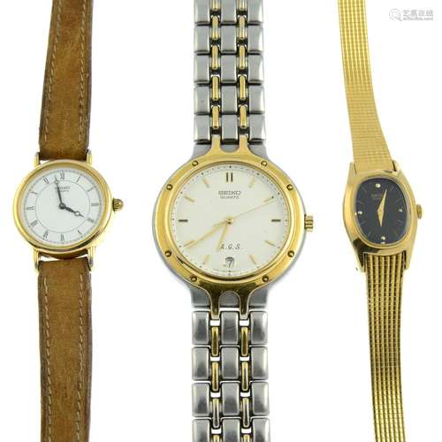 A group of ten assorted watches, to include examples by Seik...