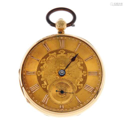 An open face pocket watch.