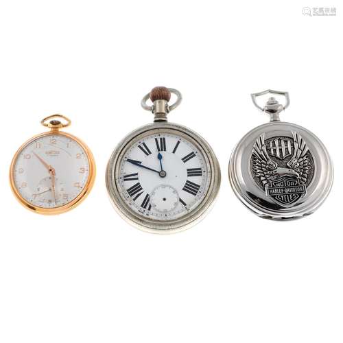 A group of seven assorted pocket watches.