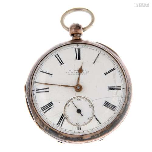 An open face pocket watch by H.