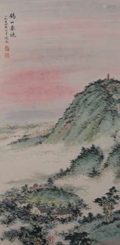 A Zhou huaimin's landscape painting
