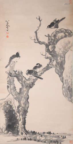 A Zhu da's flower and bird painting