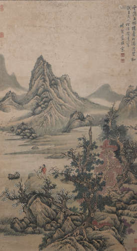 A Lan ying's landscape painting