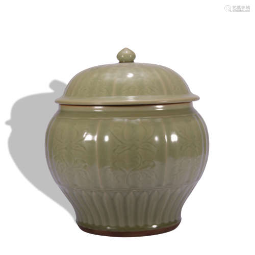 A Yao zhou kiln jar and cover