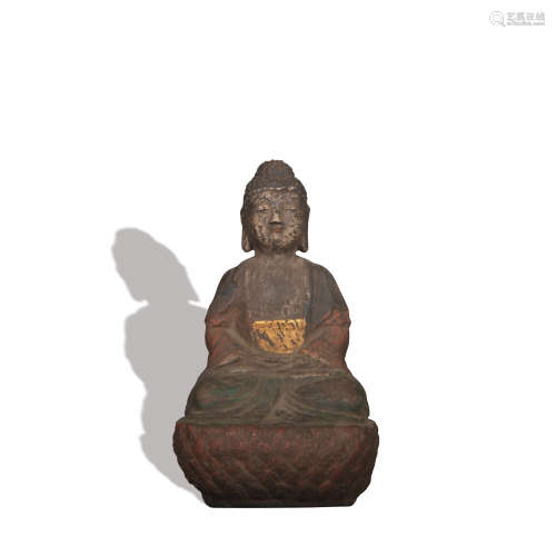 A wood buddha