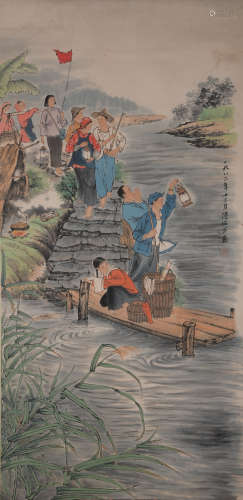 A Lu yanshao's figure painting