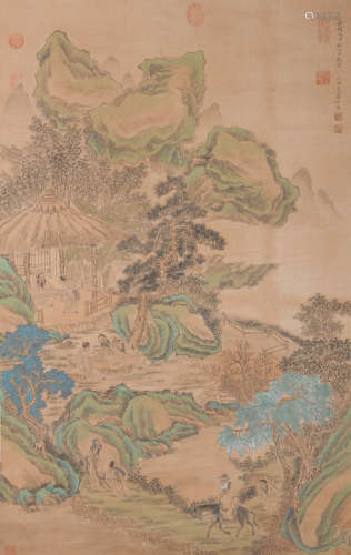 A Lu zhi's landscape painting