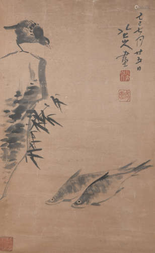 A Zhu da's flower and bird painting