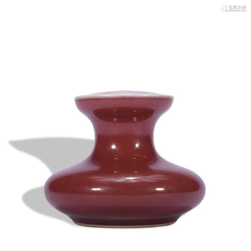 A peachbloom-glazed vase