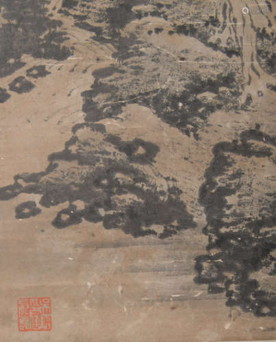A Wu botao's landscape painting