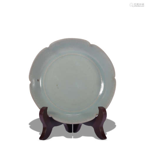 A celadon-glazed dish