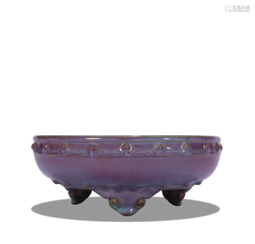 A purple glazed bowl