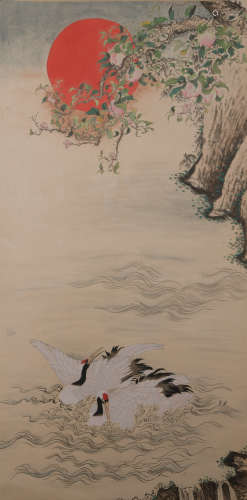 A Shen zhenlin's flower and bird painting