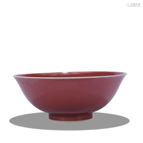 A peachbloom-glazed bowl